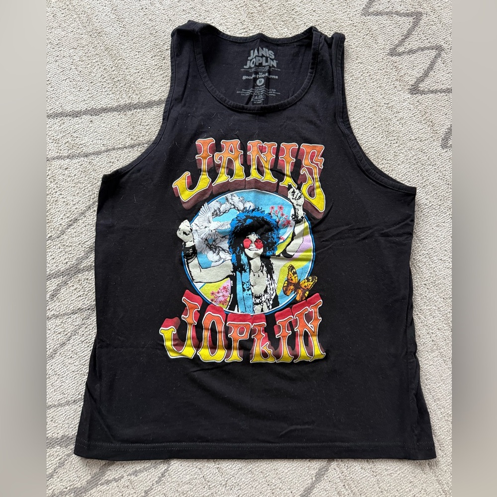 Black Graphic Tank Top